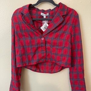 plaid matching skirt/skirt set